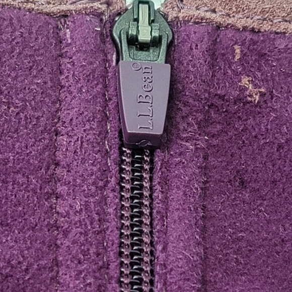 L.L.Bean Purple leather boots size 6M - Picture 10 of 12